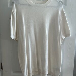 Classic White Short Sleeve Sweater